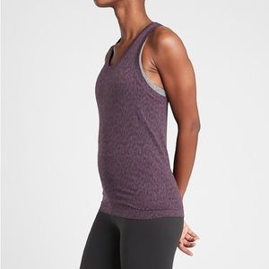 Athleta Momentum Racerback Tank Allure Print Purple XL